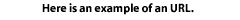 Sample URL