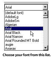 There are lots of fonts to choose from