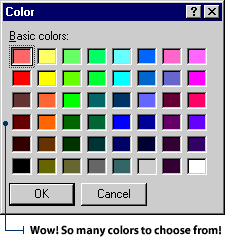 Choose a color for your font
