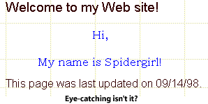 Voila! Centered text.
