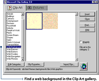 Select a background image