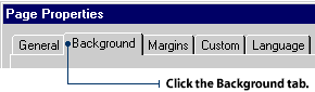 Select the background tab