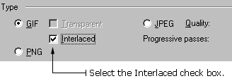 Make GIFs into interlaced images.