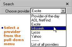 Just click to change to another provider