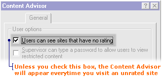 It's a good idea to check this box since most sites are not rated.