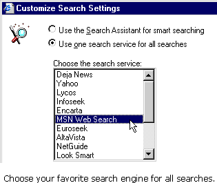 Customize Search Settings