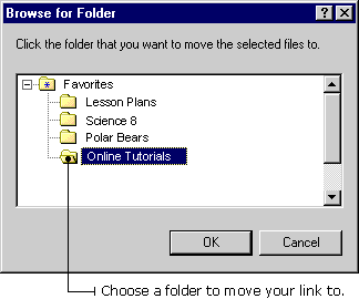 Choose a folder from the Browse 