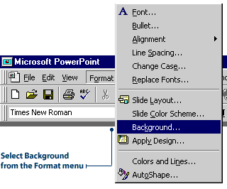 Selecting Background