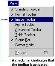 Activate the Image Toolbar