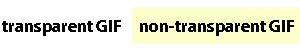 Transparent and non-transparent GIFs