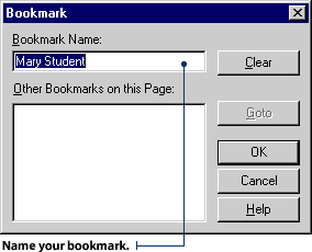 Give your bookmark a name