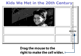 Drag the border to its new location, then release your mouse button.
