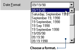 Choosing a date format
