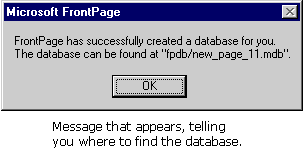 Note your database's location.