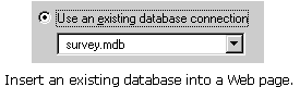 Make sure the name of your database appears in this text box.