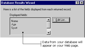 A list of fields.