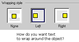 Select a wrapping style.