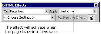 Give the object a special elastic effect.