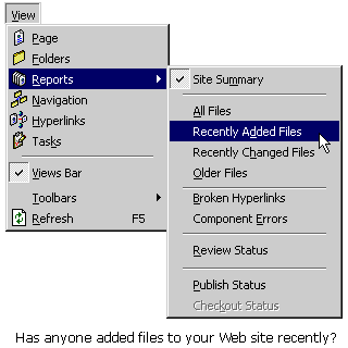 Check for recently added files.