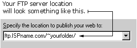 Where will you FTP your web pages?