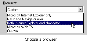 Which browser will you design for?