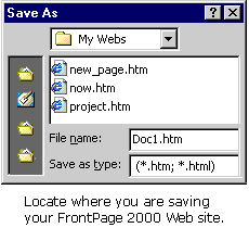 Keep the page with the rest of your Web pages.