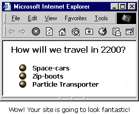 A Web page with a theme.