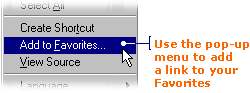 This is a speedy way to add a Favorite link