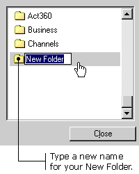 Type a new name for your New Folder.