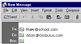 You can send carbon copies to more than one person