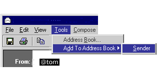 This will add the sender's e-mail to your Address Book