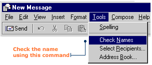 Outlook Express will look in your Address Book for an e-mail address that matches