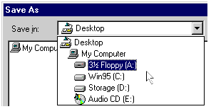 Locate your floppy drive