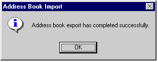 Congratulations on exporting your Address Book!