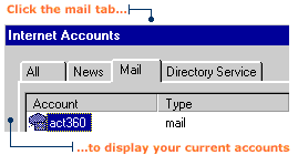 See which accounts Outlook Express currently checks