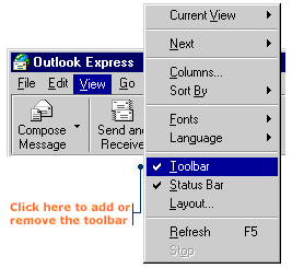 Remove the check-mark next to Toolbar