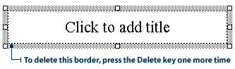 Deleting the text box border