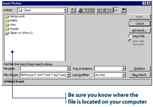 Insert Picture dialog box