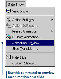 Previewing an animation