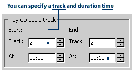 CD Track options