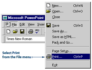 Printing your notes