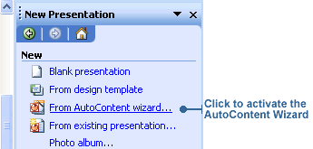 Image result for auto content wizard in powerpoint 2003