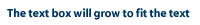 Expanding text box