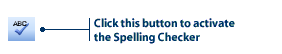 Spell Checking button
