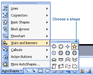 Selecting a shape