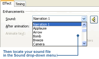 Choosing your sound file