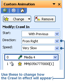Changing how an effect looks