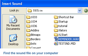 Selecting a WAV file