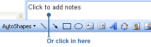 Selecting Notes Page