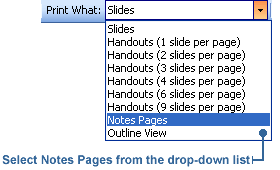 Making a printing choice